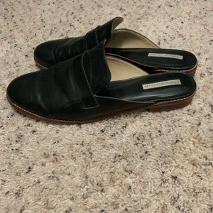 Black Backless Loafers